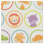 かわいいジャングルの動物たち ファブリック (クローズアップ)