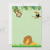 かわいいジャングルの動物の招待状 招待状 (裏面)