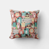 かわいいジャングルの動物 クッション (正面)