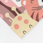 かわいいジャングルの動物 フリースブランケット (角)