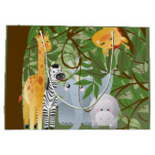 かわいいジャングルの動物 ラージペーパーバッグ (裏面)