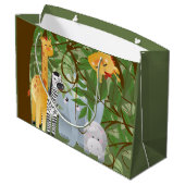 かわいいジャングルの動物 ラージペーパーバッグ (裏面アングル)