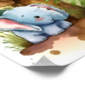 かわいいジャングルの動物 幼児の保育園 ポスター (角)