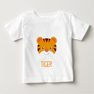 かわいいジャングルの動物-虎 ベビーTシャツ