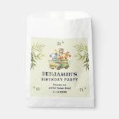 かわいいジャングルアニマルサファリ誕生日ありがとう フェイバーバッグ (正面)