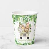 かわいいジャングルアニマルズサファリアドベンチャーカー誕生日 紙コップ (裏面)