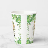 かわいいジャングルアニマルズサファリアドベンチャーカー誕生日 紙コップ (左)