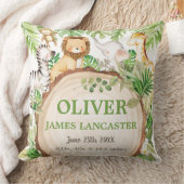 かわいいジャングルアニマルズサファリグリーンリーボーイ子供部屋 クッション (ブランケット)