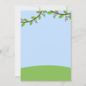 かわいいジャングルアニマルズボーイベビーシャワー招待状 招待状 (裏面)