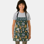 かわいいジャングルアニマルプリント エプロン (インサイチュ)