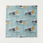 かわいいジャングルオウムのツーカンがついたシームレスな模様 タペストリー (正面(横))