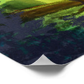 かわいいジャングルキャットイラストレーション ポスター (角)