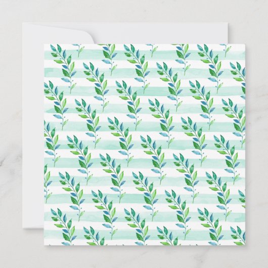 かわいいジャングルキリン赤ちゃんシャワー 招待状 (裏面)