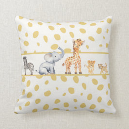かわいいジャングルサファリの赤ちゃん動物 クッション