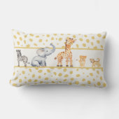 かわいいジャングルサファリの赤ちゃん動物 ランバークッション (正面)