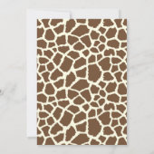 かわいいジャングルサファリアニマルベビーシャワー招待状 招待状 (裏面)