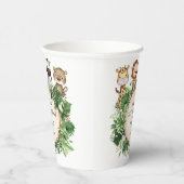 かわいいジャングルサファリアニマルワイルドワン誕生日 紙コップ (右)