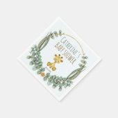 かわいいジャングルサファリキリン赤ちゃんシャワー スタンダードカクテルナプキン (角)