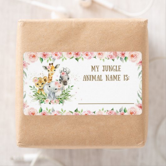 かわいいジャングルサファリジャングル動物の名前ゲームシール ラベル (インサイチュ)