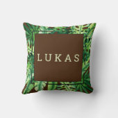 かわいいジャングルサファリパーソナライズされた動物 クッション (裏面)