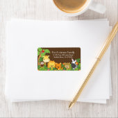 かわいいジャングルサファリベイビーシャワー住所 シール (インサイチュ)