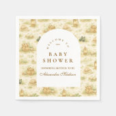 かわいいジャングルサファリベイビーシャワー スタンダードカクテルナプキン (正面)