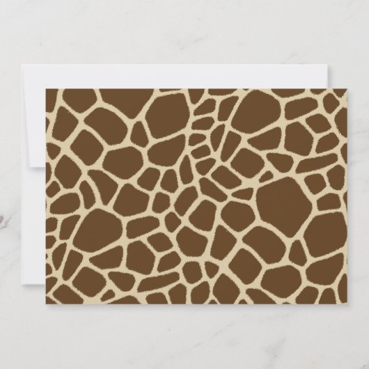 かわいいジャングルサファリベビーシャワー招待状 招待状 (裏面)