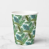 かわいいジャングルサファリワイルドリーフ葉の誕生日パーティー 紙コップ (裏面)