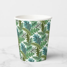 かわいいジャングルサファリワイルドリーフ葉の誕生日パーティー 紙コップ