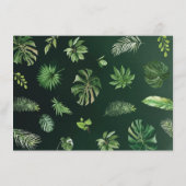 かわいいジャングルサファリ動物のグリーンシリーズの赤ちゃん絵本 エンクロージャーカード (裏面)