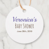 かわいいジャングルサファリ動物の水彩赤ちゃんシャワー フェイバータグ (裏面)