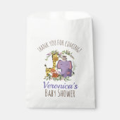 かわいいジャングルサファリ動物の赤ちゃんシャワーありがとう フェイバーバッグ (正面)