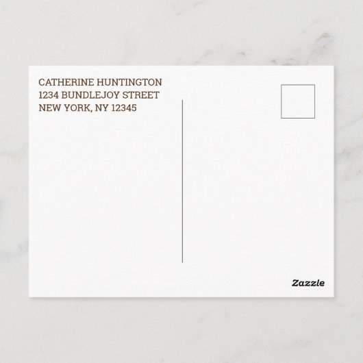 かわいいジャングルサファリ動物の赤ちゃんシャワーありがとう ポストカード (裏面)