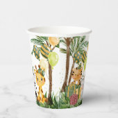 かわいいジャングルサファリ動物パーティー赤ちゃんシャワー 紙コップ (右)