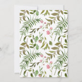 かわいいジャングルサファリ動物ピンクの赤ちゃんシャワー 招待状 (裏面)