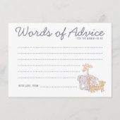 かわいいジャングルサファリ動物ベビーシャワーアドバイスカード アドバイスカード (正面)