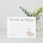 かわいいジャングルサファリ動物ベビーシャワーアドバイスカード アドバイスカード (スタンド正面)
