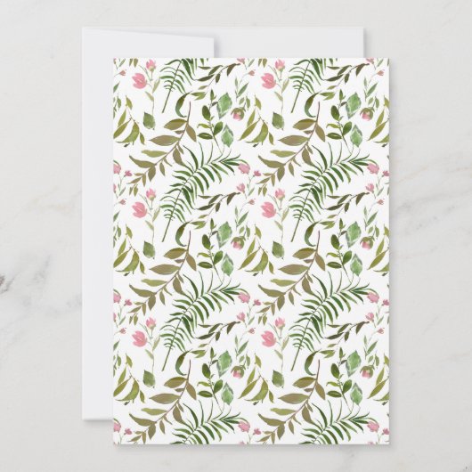 かわいいジャングルサファリ動物1歳の誕生日パーティー 招待状 (裏面)