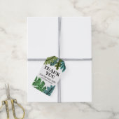 かわいいジャングルサファリ離れリーフ誕生日ありがとう ギフトタグ (より糸付き)