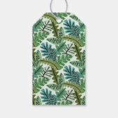 かわいいジャングルサファリ離れリーフ誕生日ありがとう ギフトタグ (裏面)