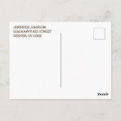 かわいいジャングルサファリ1日パーティーありがとう ポストカード (裏面)