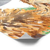 かわいいジャングルサファリ1st誕生日パーティーウェルカムサイン ポスター (角)