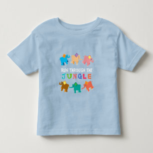 かわいいジャングルゾウ トドラーTシャツ