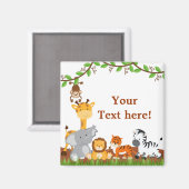 かわいいジャングルベビーアニマルマグネット マグネット (正面/裏面)