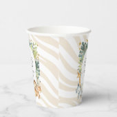 かわいいジャングルベビーアニマルミントベビーシャワー紙カップ 紙コップ (右)