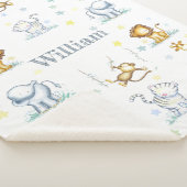 かわいいジャングルベビーブランケット シェルパブランケット (3/4)