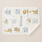 かわいいジャングルベビーブランケット シェルパブランケット (正面(横))