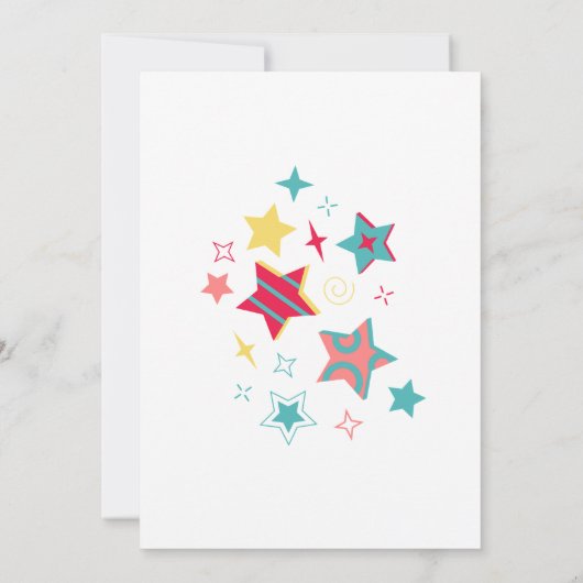 かわいいジャングルベビーライオン1st誕生日パーティー 招待状 (裏面)