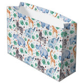かわいいジャングルワイルドアニマルズ抱き枕 ラージペーパーバッグ (裏面アングル)