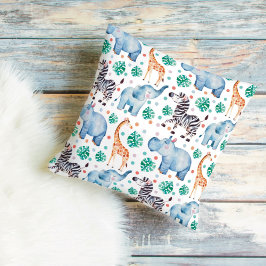 かわいいジャングルワイルドアニマルズ装飾用クッション クッション